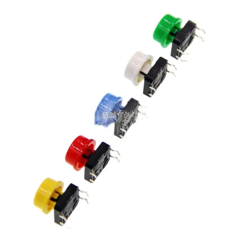 5สี20คู่12X12X7.3รอบหมวก Touch Switch สวิทช์กุญแจ B3F