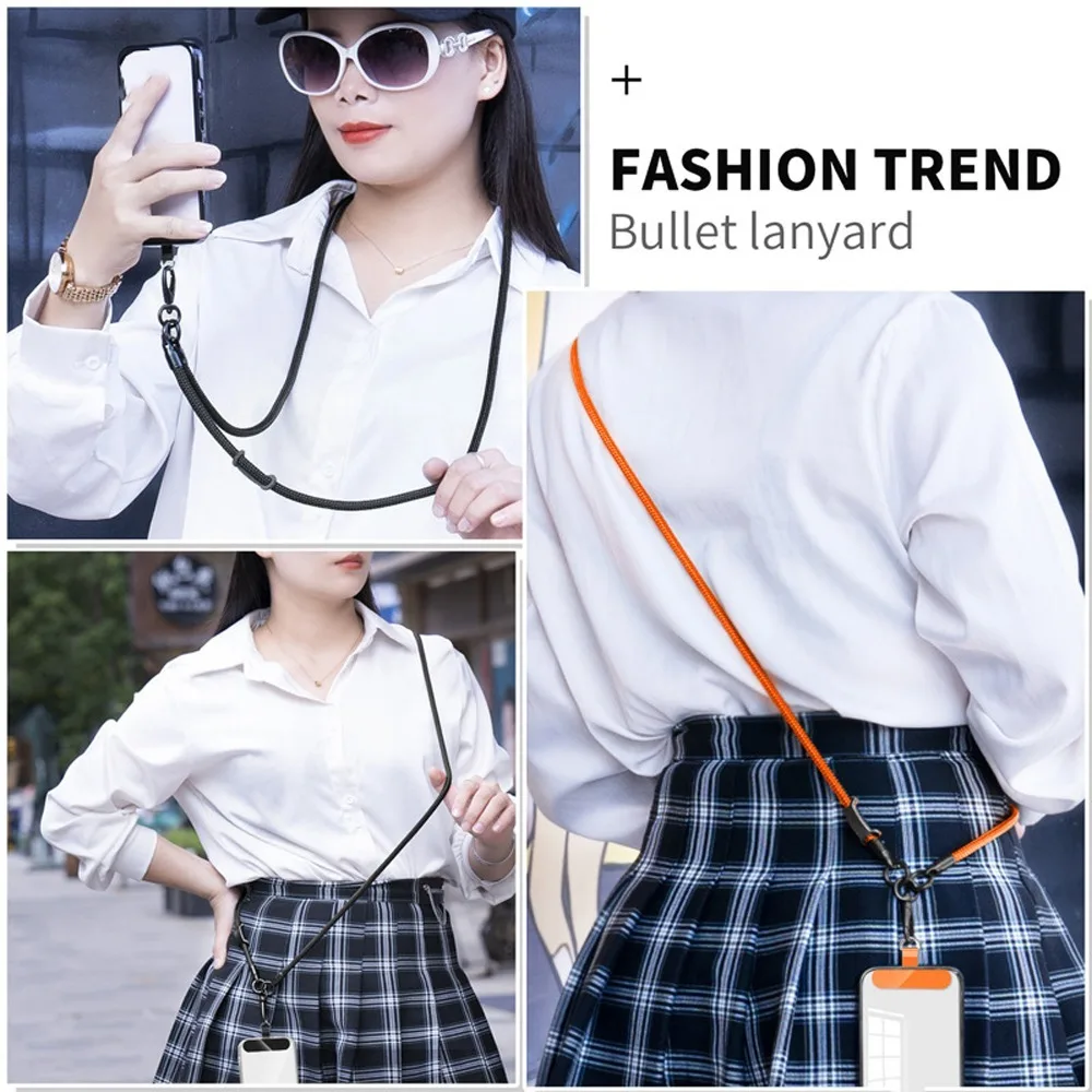 

Диагональный ремешок-шнурок для телефона через плечо, защита от потери, съемный, высококачественный шейный ремешок для мобильного телефона