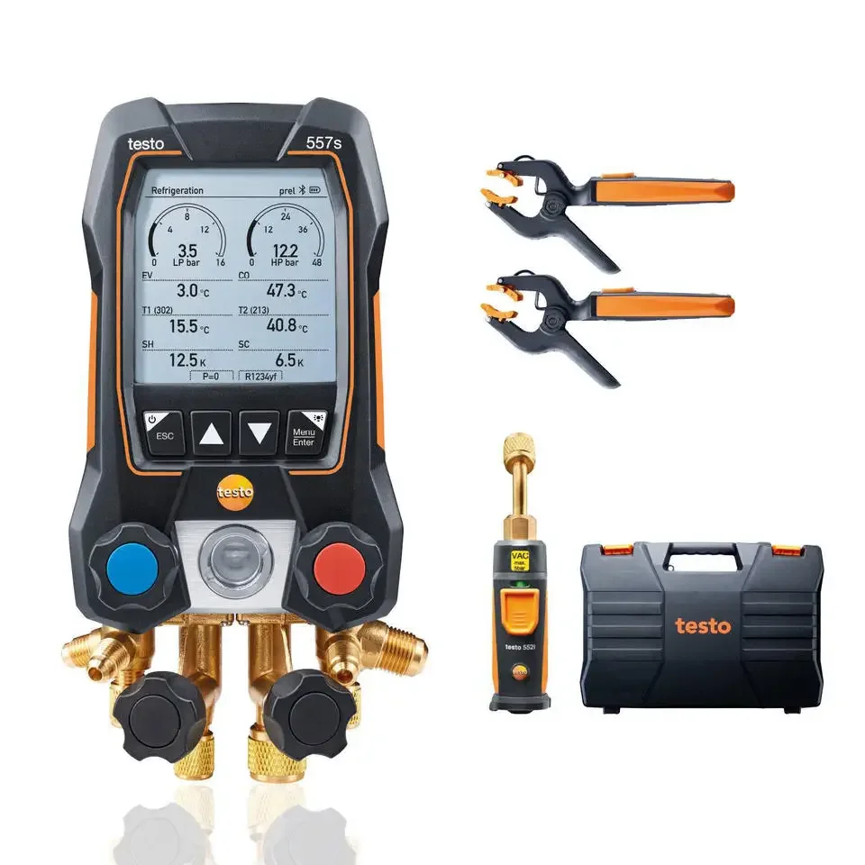 Testo 557s Smart Vacuum Kit 0564 5571 with Wireless Vacuum and Clamp Temperature Probes