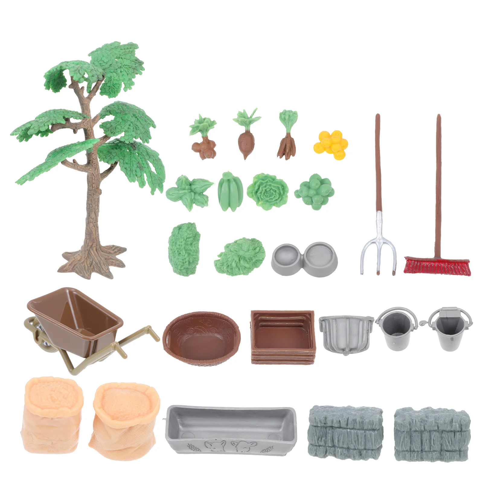 

Agricultural Tools Table Decoration Cartoon Vegetable Model Toy Mini Decorative Farm Ornament Stone Pvc Toys