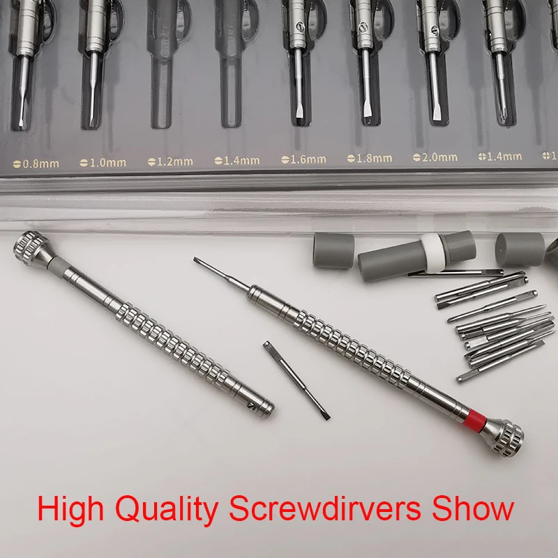 316L Steel Precision Screwdriver kit*10PCS, Including 10PCS Spare Blades, Watchmaker Repair Tools, Screwdrivers For Horology