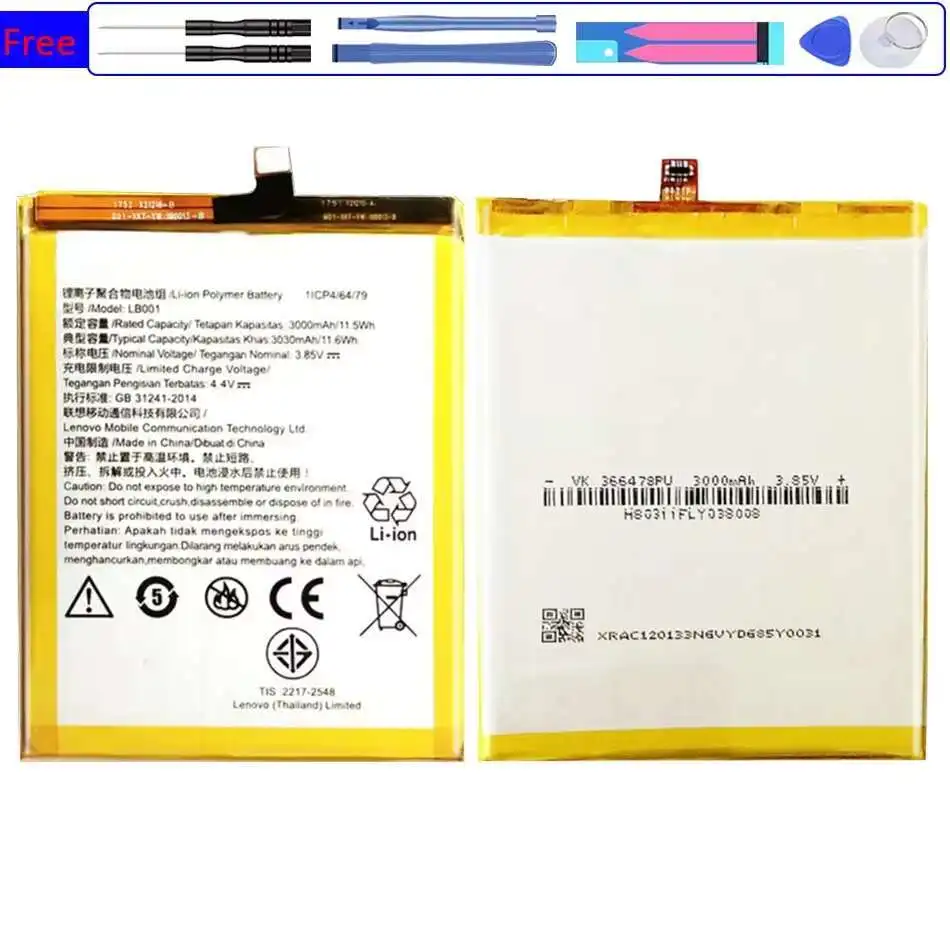 

Mobile Phone Battery LB001 Durable 3000mAh For Lenovo K320T