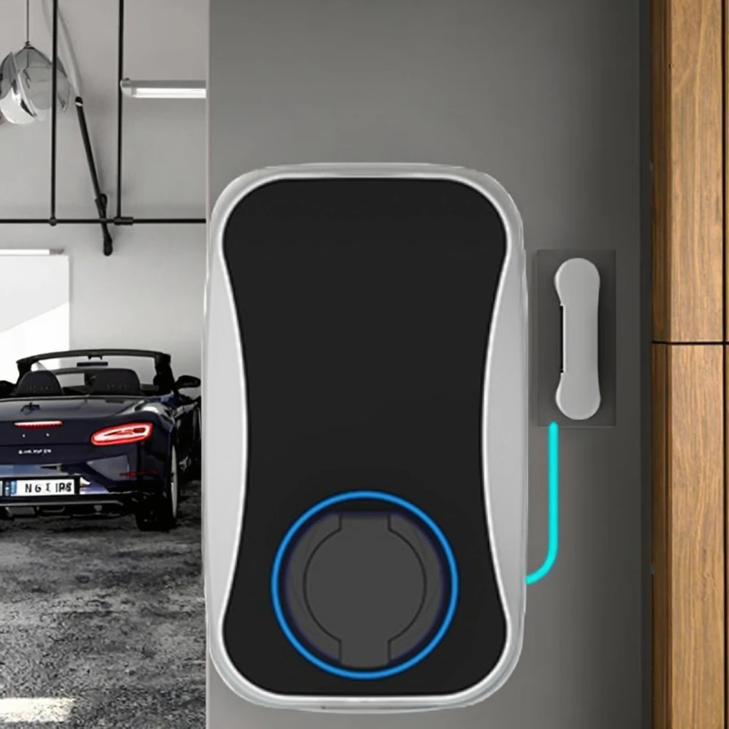 Close-up of the 22kW EV Wall Charger's connector