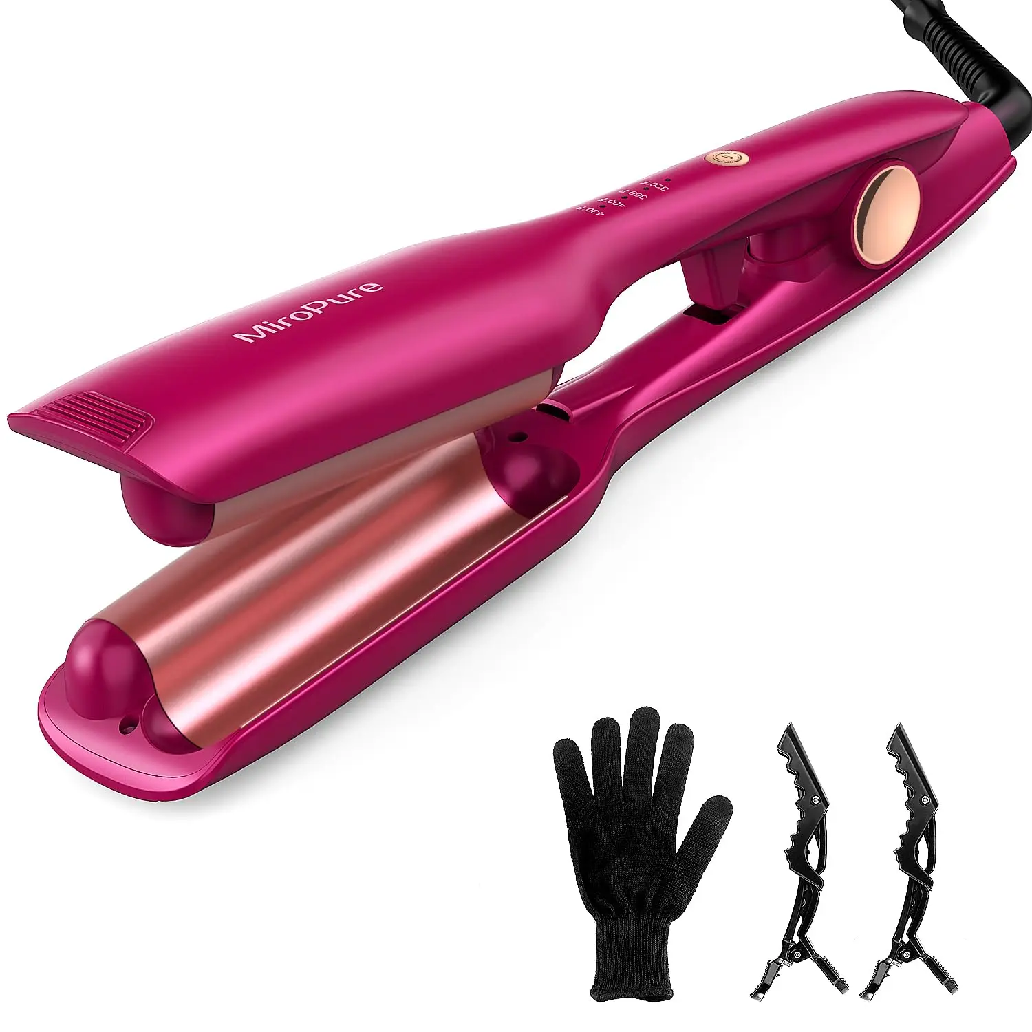 Wave Iron Beach Curling Hair Stick 2.54Cm PTC Heater Automatically Turns Off, Easy To Adjust Shape, Long-Lasting Heating 300