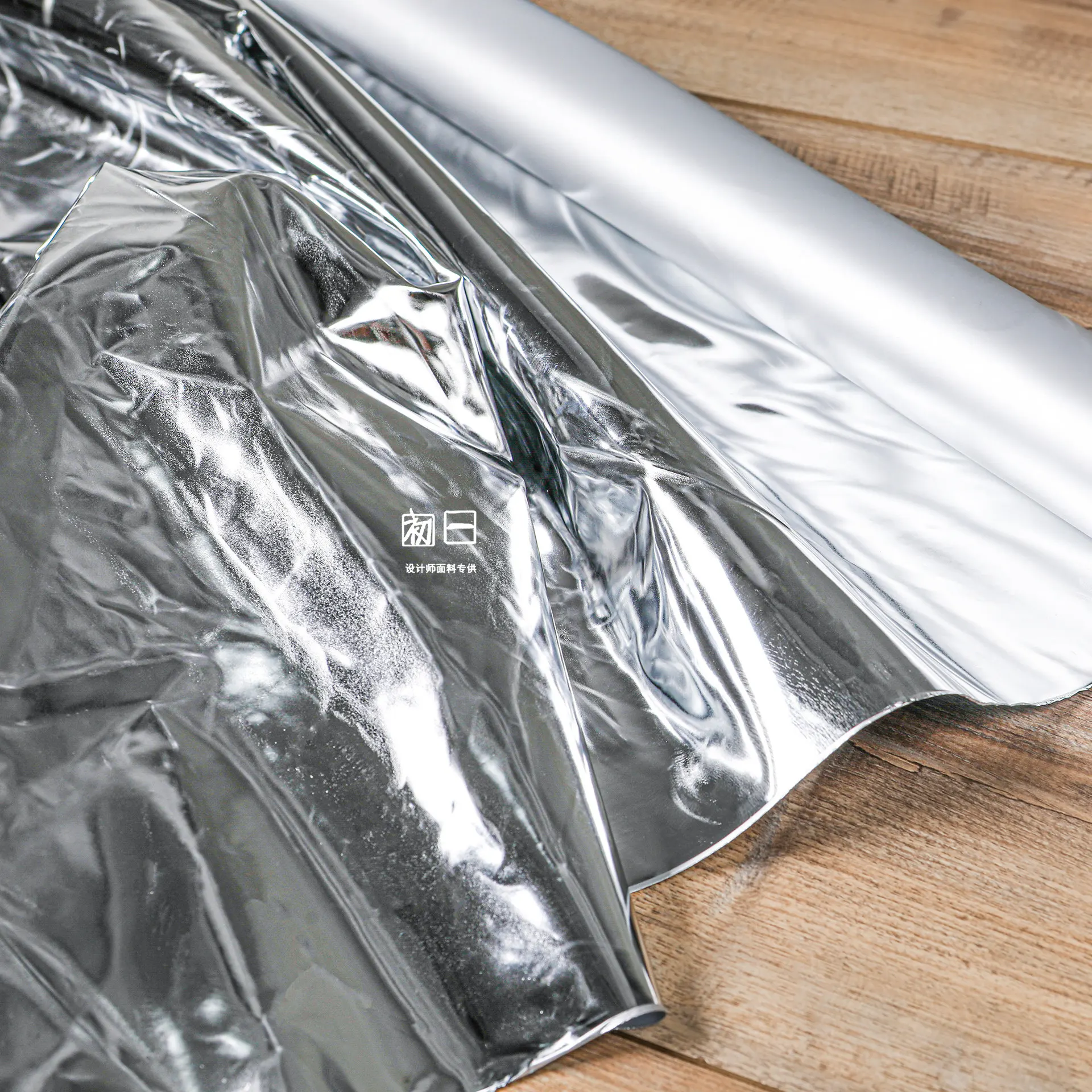 Silver Mirror TPU Composite Reflective Film Cloth Photography Background Creative Clothing Coat Skirt Designer Fabric