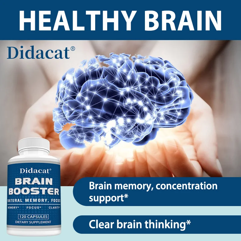 Didacat Brain Supplements - Helps with Memory, Clarity, Focus, Balanced Energy Levels, Supports Brain Health