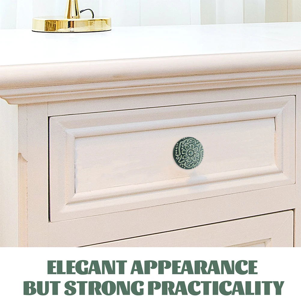 

10pcs Cabinet Door Handles Ceramic Knobs Furniture Decorative Dresser Wardrobe Pulls Hardware Blue Green Drawer Kitchen