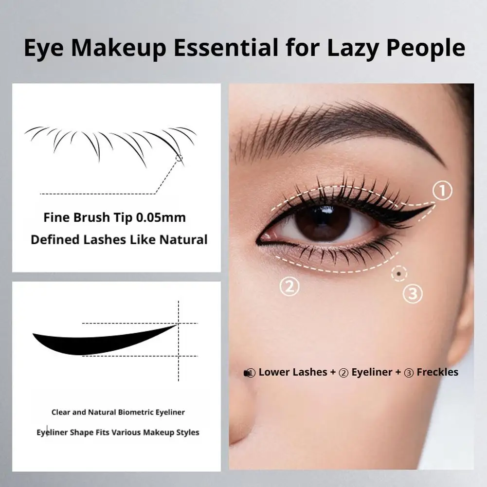 3-in-1 Unterwimpernstempel Eyeliner & Muttermalstempel Rutschfest Tragbar Schnelle Anwendung Natürliches Langanhaltendes Augen-Make-up-Set 2026 Neu – Detail 14