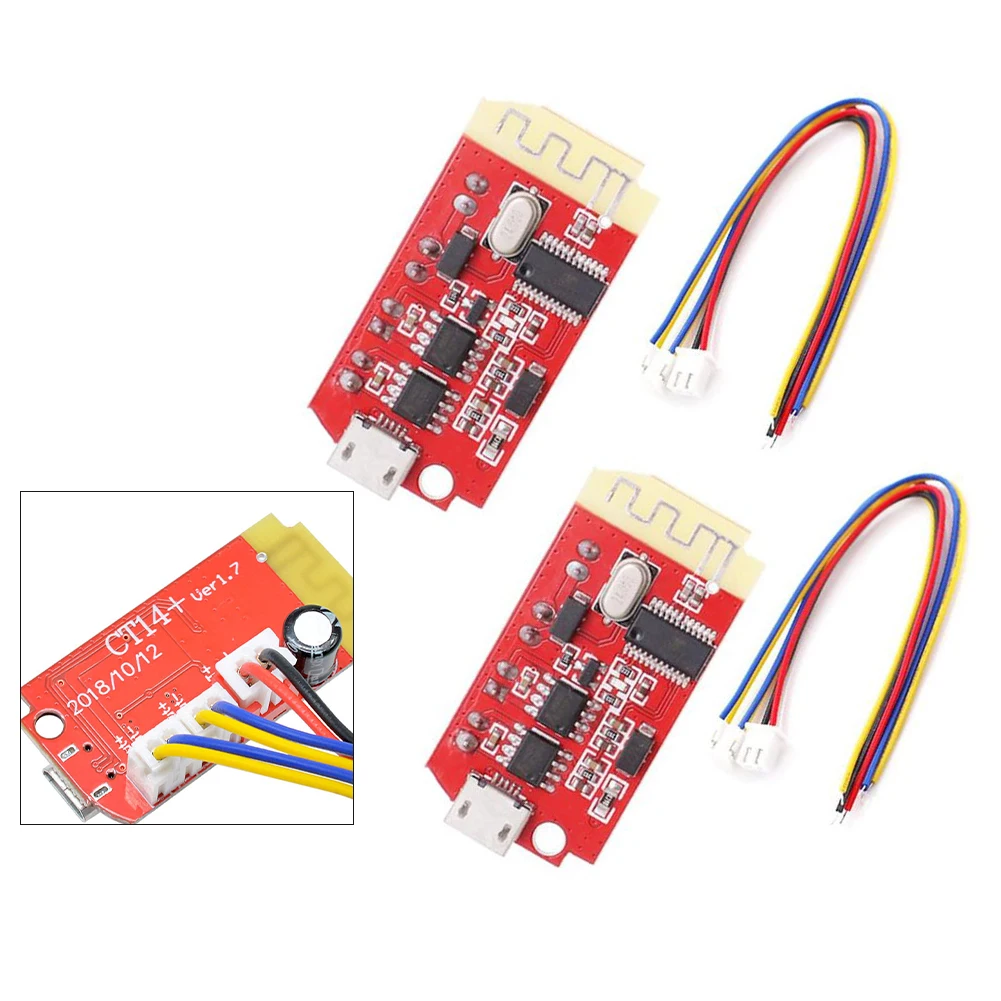 2 قطعة وحدة فك تشفير CT14 2*5 واط CT14 DAC/لوحة مكبر للصوت لتقوم بها بنفسك مجموعة ترقية مكبر الصوت (مع USB) ملحقات المعدات الكهربائية