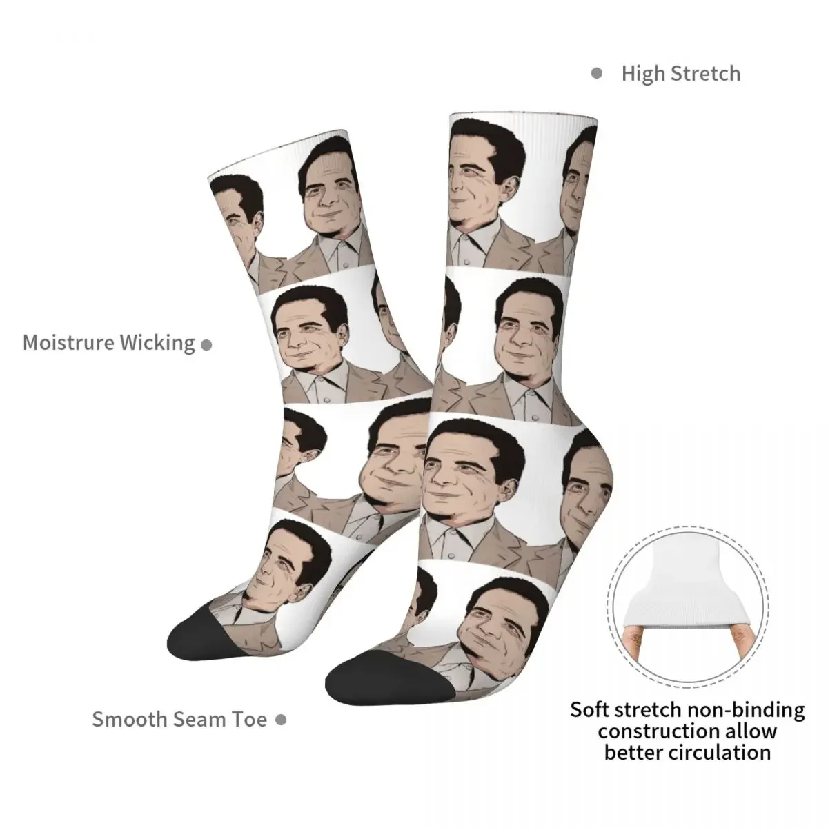 Monk Socks Harajuku Super Soft Stockings All Season Long Socks Accessories for Unisex Gifts