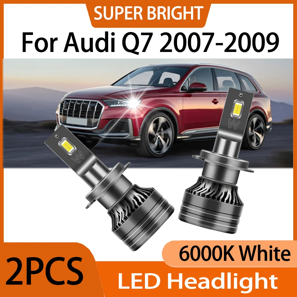 

2PCS High Power H7 Canbus Car Headlight 30000LM LED Headlight 150W 6000K White LED Headlamp CSP Chips For Audi Q7 2007 2008 2009