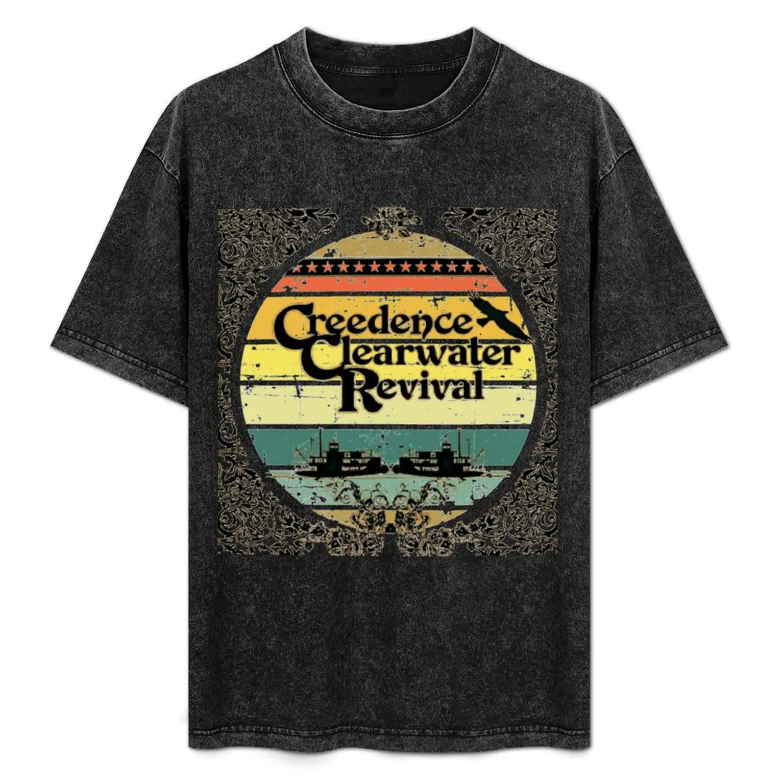 

Creedence Clearwater Revival Riverboats T-Shirt Trendy Casual Short Sleeve Shirt