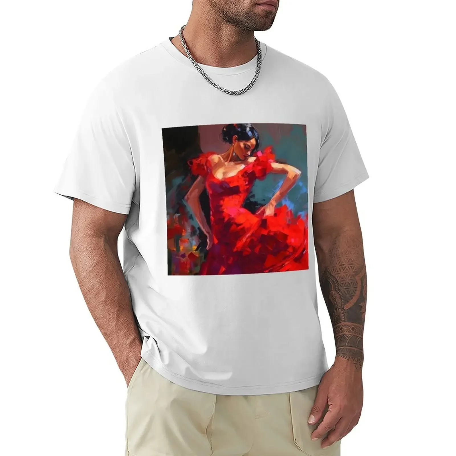 Flamenco Dancer T-shirt for a boy funnys plus size tops men graphic t shirts