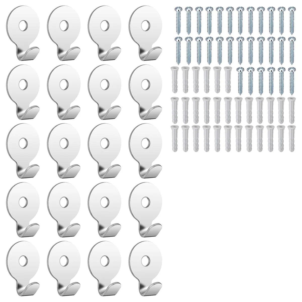 ELBA_30 Lb Utility Hanger Wall Hook Utility Zinc Plated Keyhole 40Pack