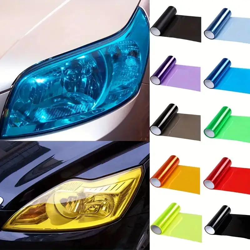 Tint Film Lens Vinyl Wrap Car Stickers Smoke Dark Black Blue Red Transparent for Car Auto Headlight Taillight Fog Light