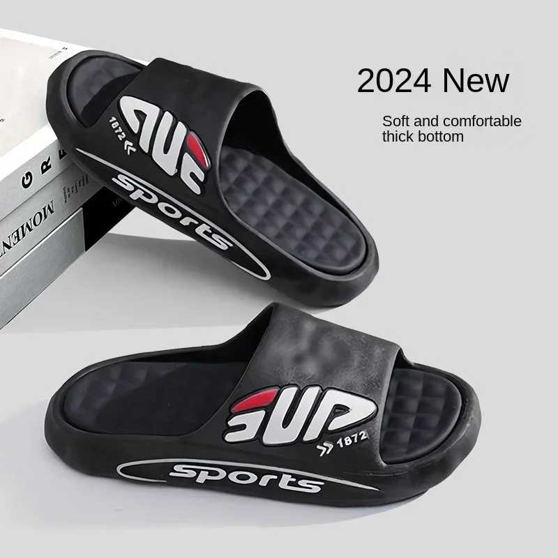 Men's Fashion Trend Slides Men's 2024 New Men's Summer Sports High-End Fashion Indoor and Outdoor Wear Home Men's Sands