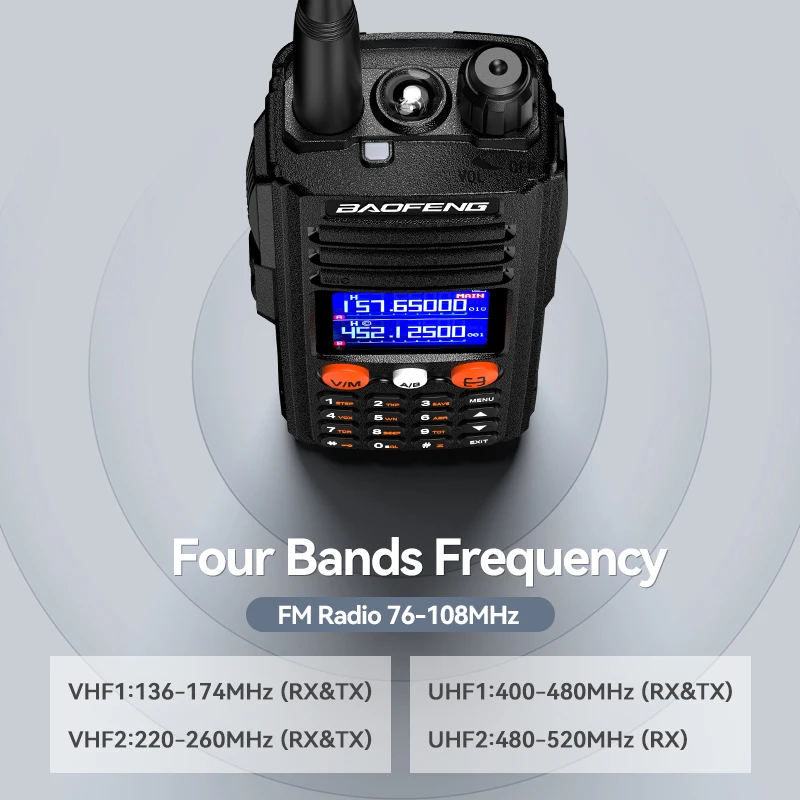 Baofeng UV-27 Walkie Talkie Type-C High Power FM Radio NOAA 999CH Wireless Copy Frequency Long Range Portable Two Way Radio DTMF