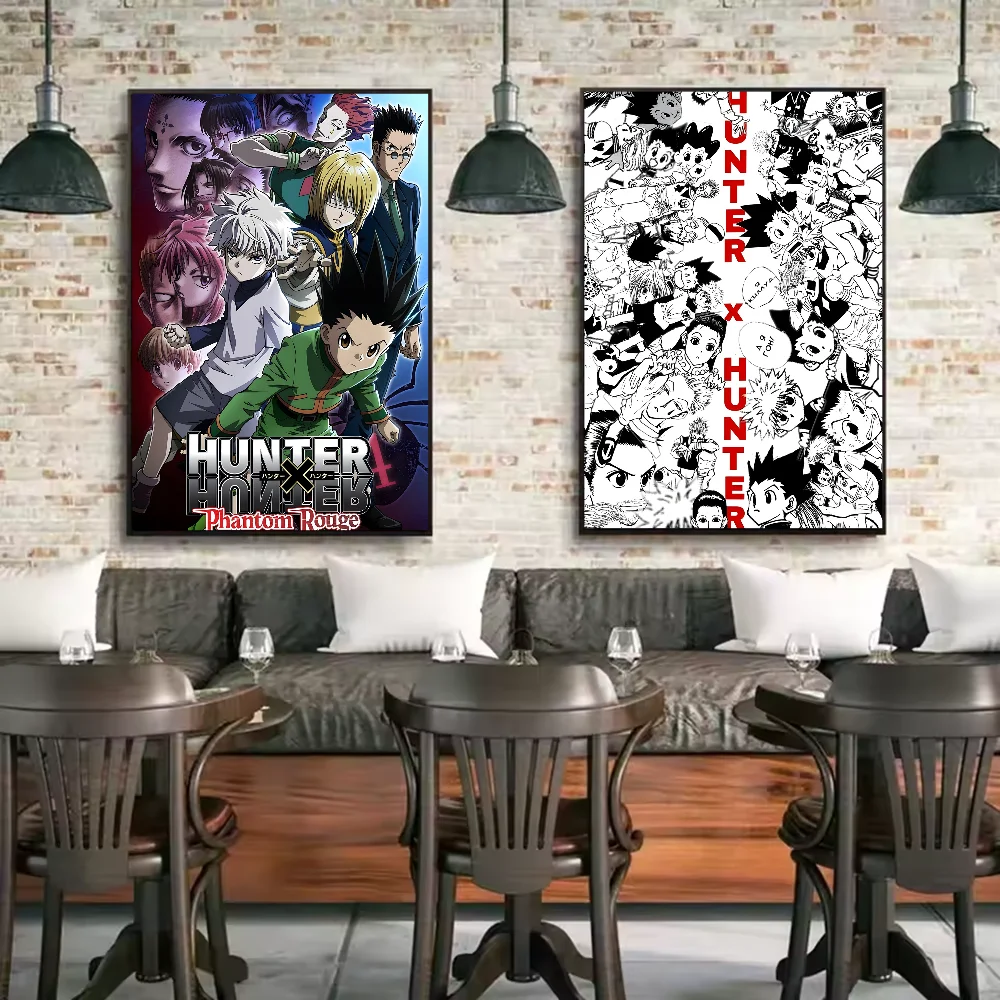 Killua Zoldyck Kurapika Gon Freecss Anime Hunter X Hunter Poster HD art sticky wall waterproof home living room bedroom bar aest