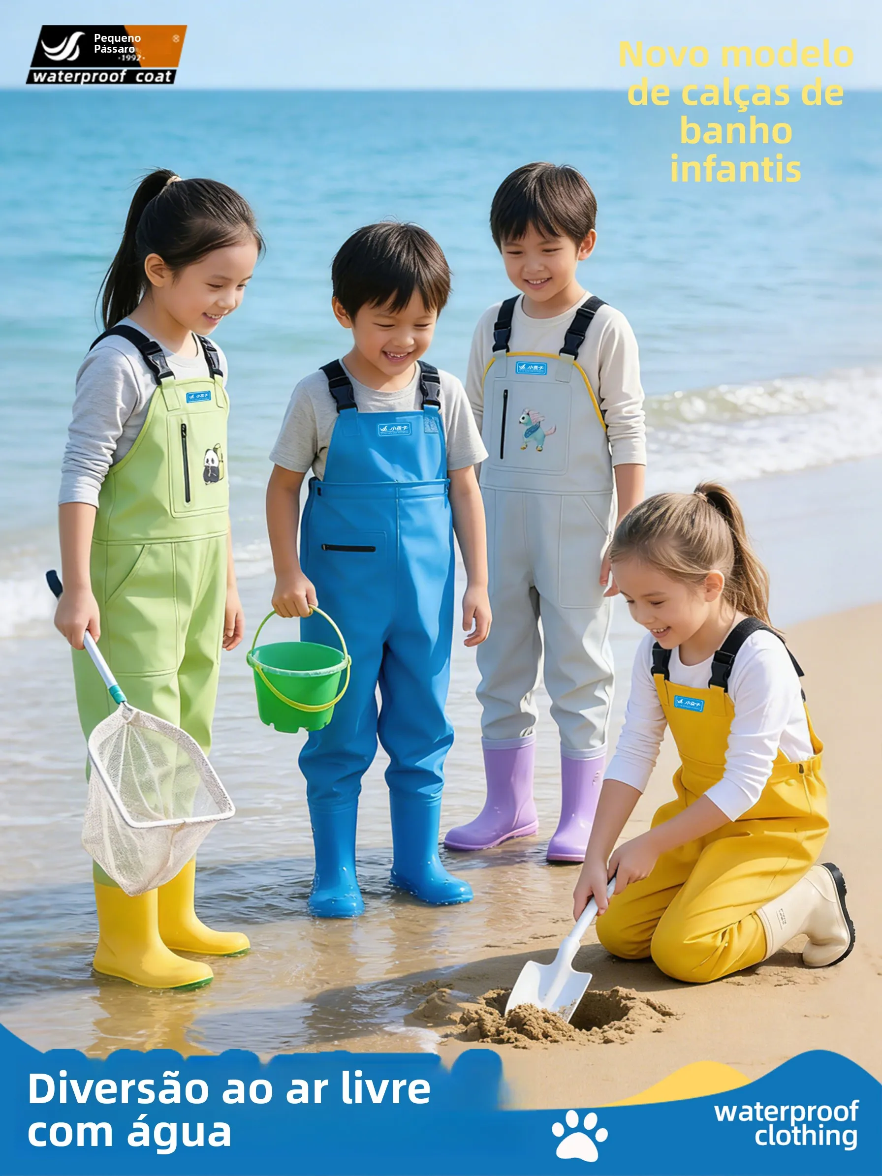 子供用ワンピース防水ウェーディングパンツレインブーツビーチ用品幼稚園アウトドアキャンプ旅行釣り道具