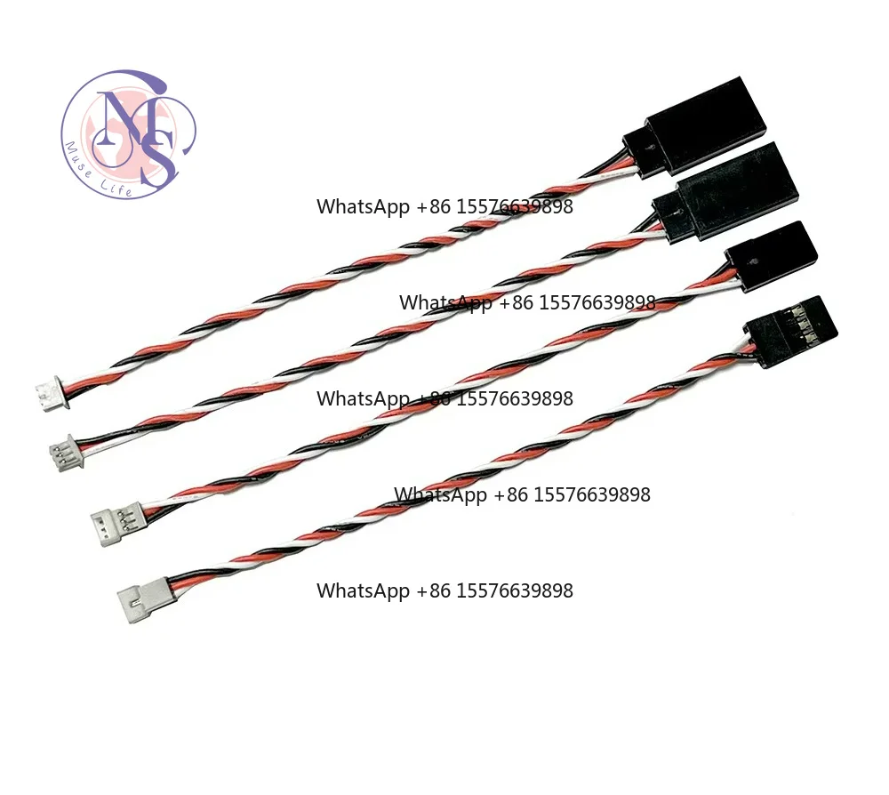 2Pcs JST 1.25mm 3Pin Male Female & JR Plug Adapter, For RC Receiver Servo Wire Conversion