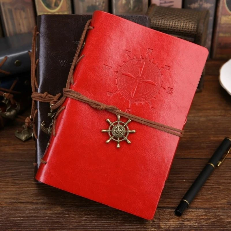 Notebook vintage PU Leather Journal Journal Diário com 150 Página branco