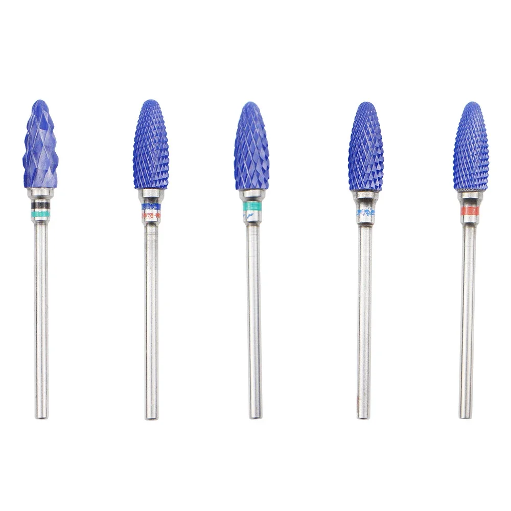 22 Type Rainbow Tungsten Carbide Ceramic Nail Drill Bits for Manicure Pedicure Nail Electric Drill Machine