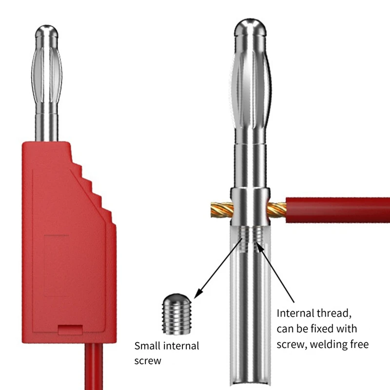 10Pcs/Set Connector Plug J.10054 4Mm Stackable Plug Banana Plug Face Connector Wire Multi-Function Plugs