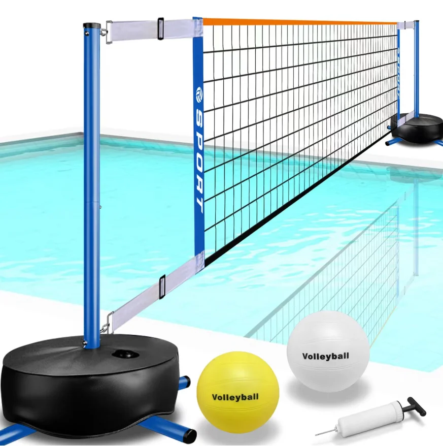 

Outdoor and indoor entertainment water volleyball rack set portable and movable folding