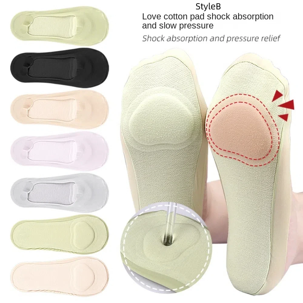 

Cotton Bottom Thin Boat Socks Women Solid Color Low Cut Non-slip Two Toe Socks Elastic Clog Hosiery Separate Toe Boat Sock Girls
