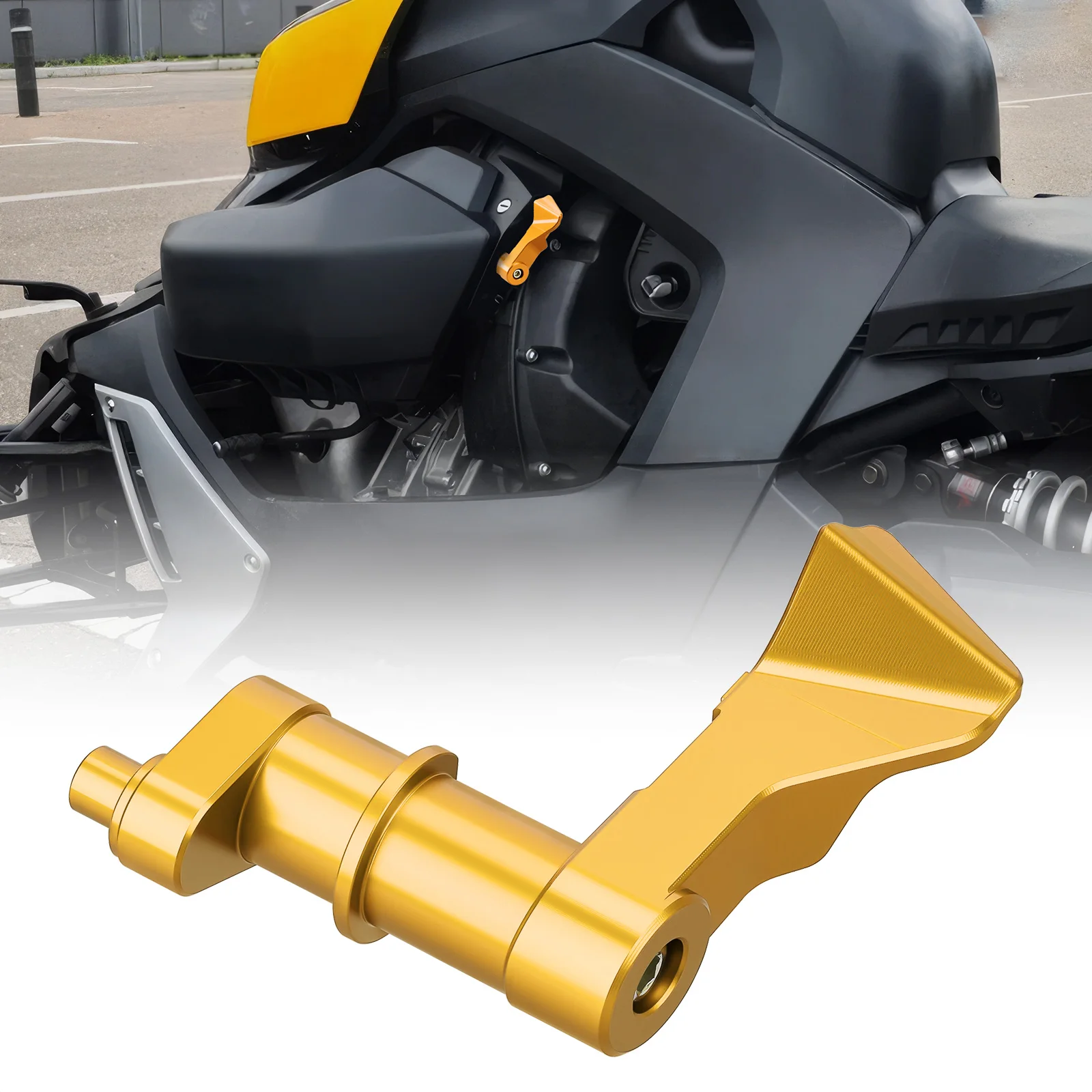 Motorcycle Gold Parking Brake Lock Thumb Lever for All Can-Am Ryker Models Including ACE 600 900/ Rally Edition/ Sport 2015-2025