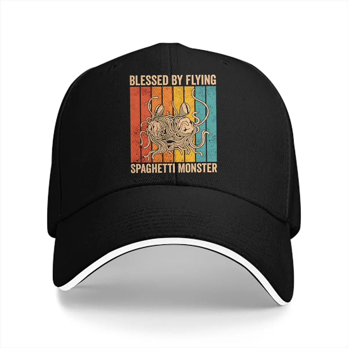 Washed Men's Baseball Cap Blessed By Trucker Snapback Caps Dad Hat Flying Spaghetti Monster Golf Hats