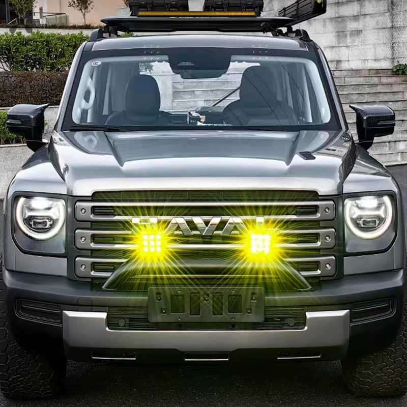 HavalRaptor MengLongFront Bumper Dedicated Off-road Protective Bar Modification LED Spot Light Bracket And Bar Light Accessories