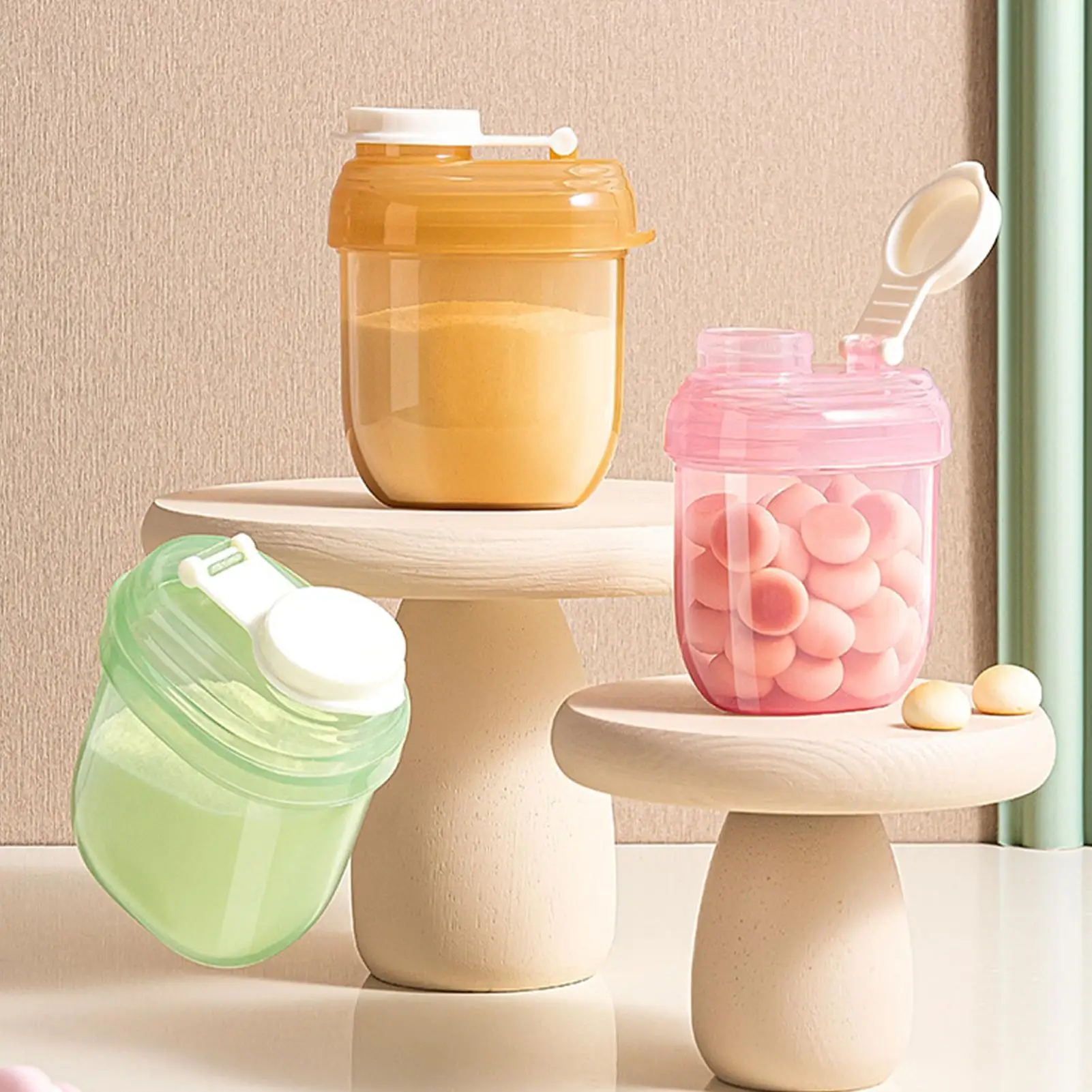 Formula Dispenser Portable Milk Powder Container Airtight Sealed Snack Storage Box Baby Travel Feeding Organizer One Meal Holder