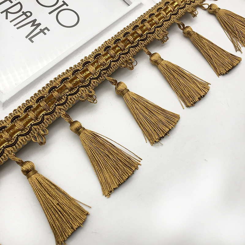 11.5M/Lot Width Curtain Fringe Tassel Trim Lace Accessories Decorative Clothing DIY Sewing Fabric Webbing Pearl Tassels Lace