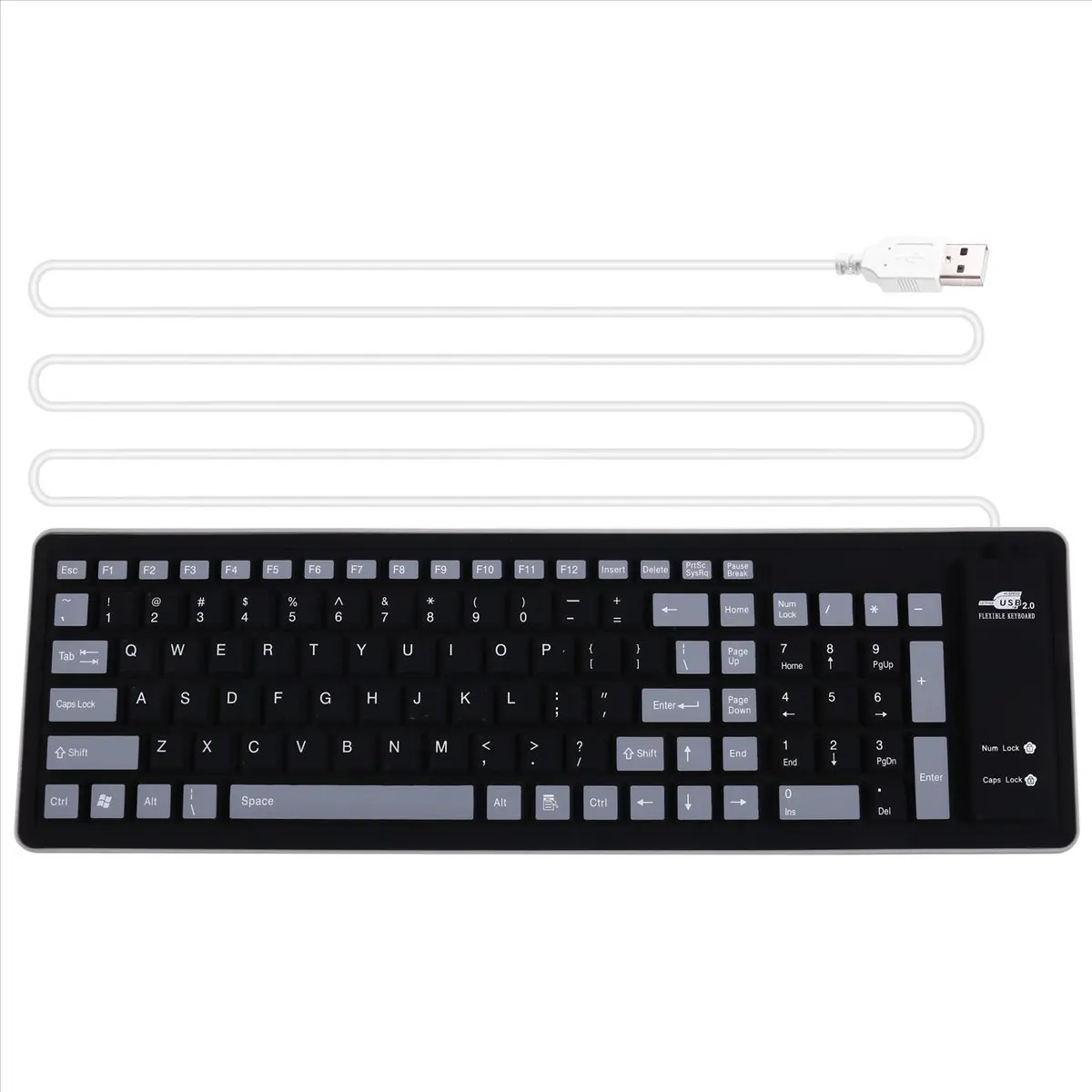 Super Sale Portable Silent Foldable Silicone Keyboard Usb Flexible Soft Waterproof Roll Up Keyboard for Pc Laptop