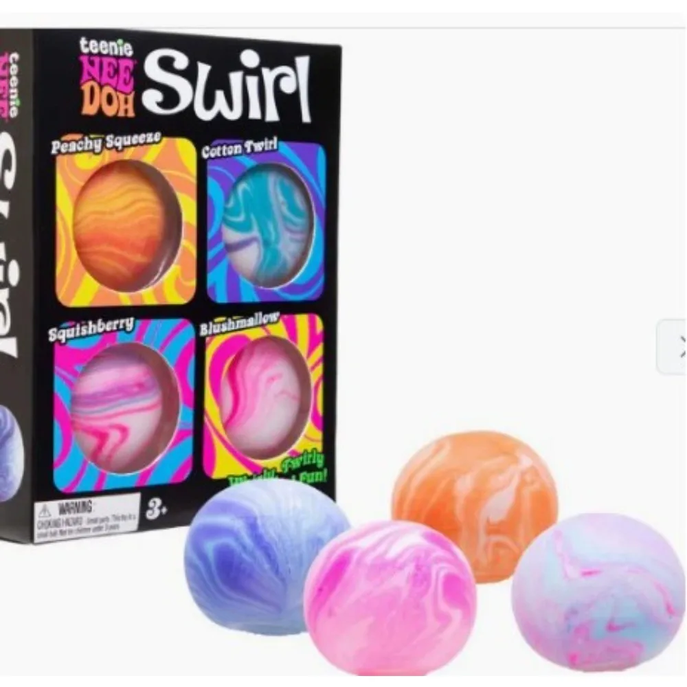 Novo 2026: Kit de 4 Bolas Sensoriais Swill NeeDoh Super Macias de Plástico para Alívio de Estresse – Brinquedo Antiestresse para Jovens e Adultos, Ideal para Escritório e Presentes