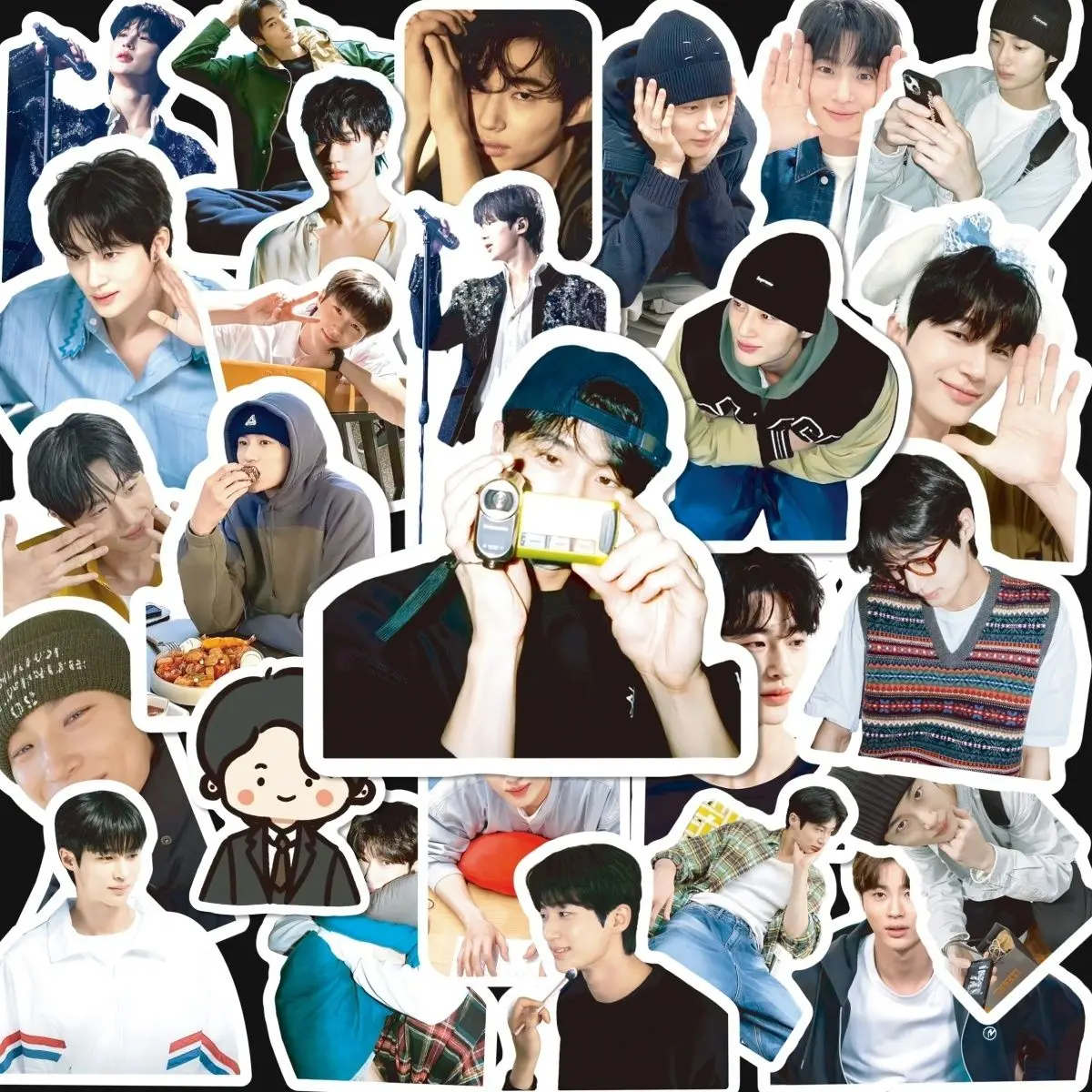 Thai stars 60pcs New Kpop Korean Stars Drama Lovely Runner Byeon Woo Seok sunjae ByeonWooSeok stickers gift