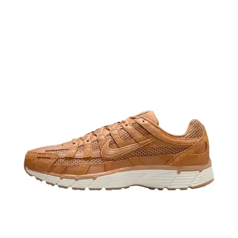 

Nike P-6000 Men and Women Fashionable Comfortable Non Slip Wear-resistant Versatile Low Top Casual Running Shoes Brown White