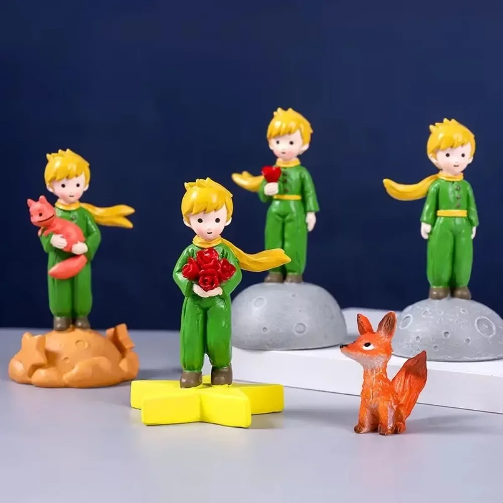 Little Prince Cake Ornaments DIY Resin Crafts Fox Cake Baking Home Living Room Micro View Decor Handicraft Desk Decor Miniatures