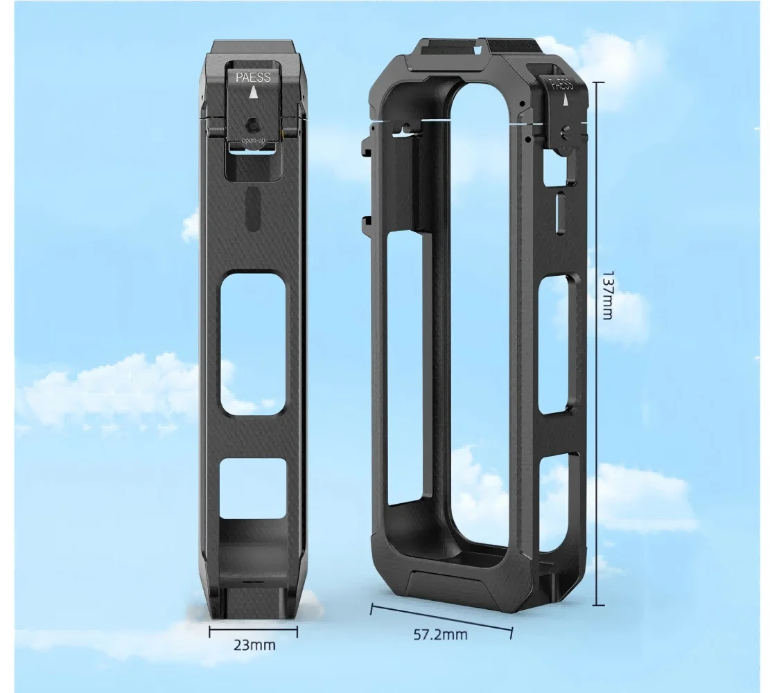 

PC Rabbit Cage For Insta360 X5 Frame With Cold Shoe Quick Release Housing Cage Multifunctional antifall frame camera accessories