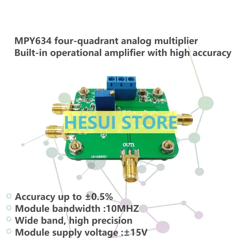 MPY634 four-quadrant analog multiplier operational amplifier module frequency mixing frequency doubling modulation demodulation