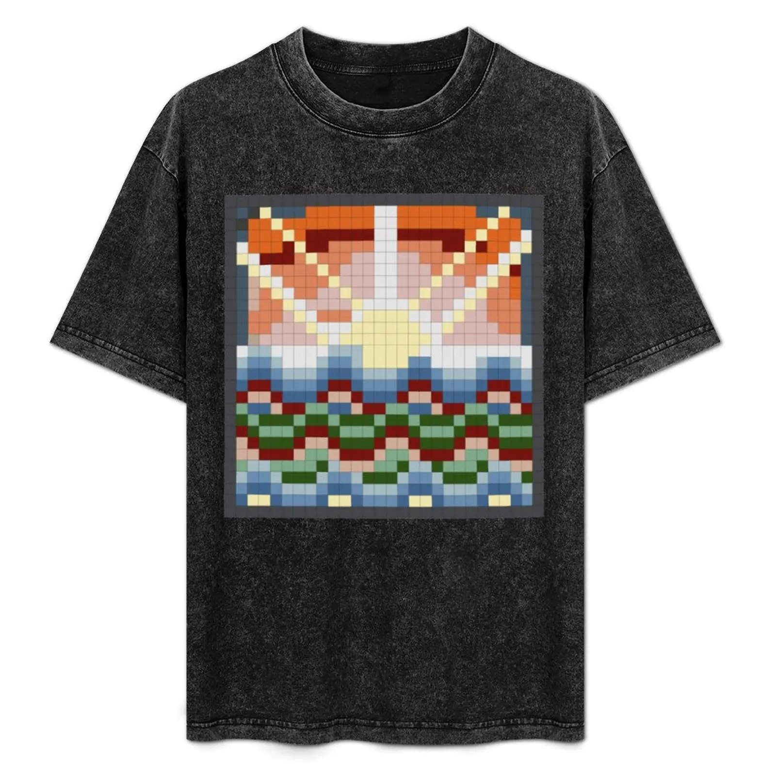 Mosaic T-Shirt Big Size Crew Neck T-Shirt