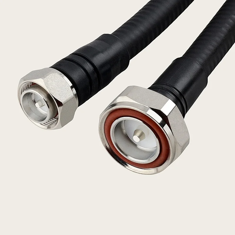

L29 DIN Male to 4.3-10 Male plug Flexible 50-9 Feeders for RRU Base Stations
