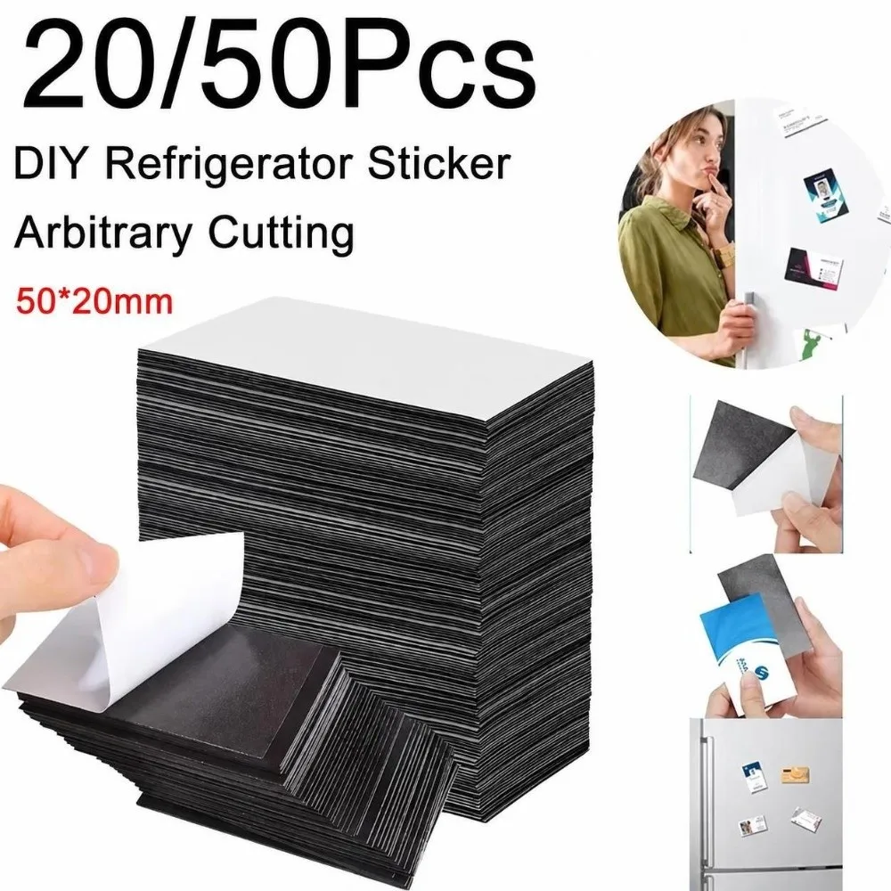20-50-pecas-adesivos-magneticos-50x25mm-Imas-magneticos-flexiveis-para-diy-base-magnetica-para-geladeira