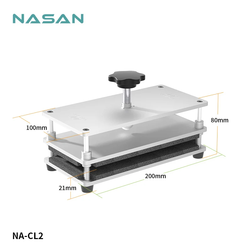 Nasan NA-CL2 Screen Repair Cover Universal Pressure Mould Manual Glass Attach Clamp for Phone Repair LCD Touch Screen Back Cover