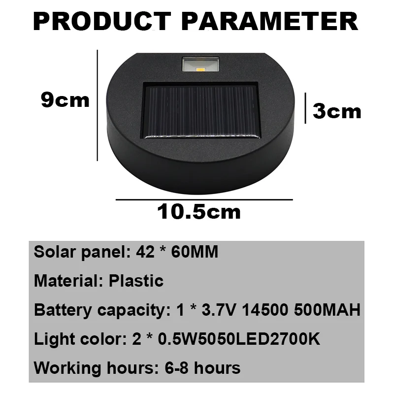 Imagem -06 - Impermeável Led Solar Fence Lights up And Down ao ar Livre Parede Jardim Frente Varanda