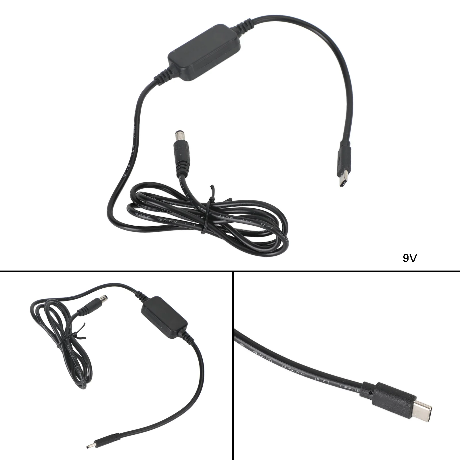 Artudatech PD USB Charger 9/12/15V DC 5.5mm*2.5mm Adapter 1m 39.37inches Charging Cord