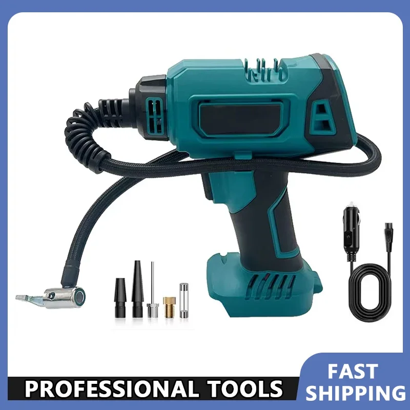 Fit Makita Handheld Air Compressor Rechargeable Cordless Electric Air Pump for Cars Compatible with 18V Battery 600mm Portable