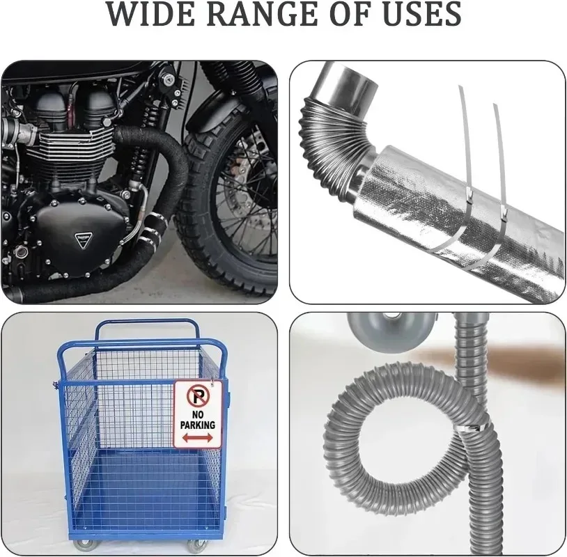 Attaches de câble en acier inoxydable autobloquantes à revêtement rond, attaches de câble en métal, fermeture éclair, voies de verrouillage, aught EvaluHardware, 100 pièces, 20 pièces