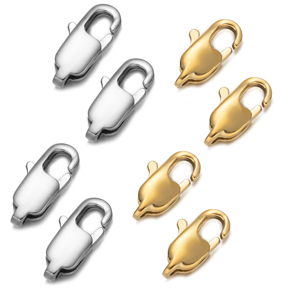 

5pcs Stainless Steel Long Lobster Clasps Hooks Connector For DIY Bracelet Necklace Keychain Jewelry Making Findings Materials